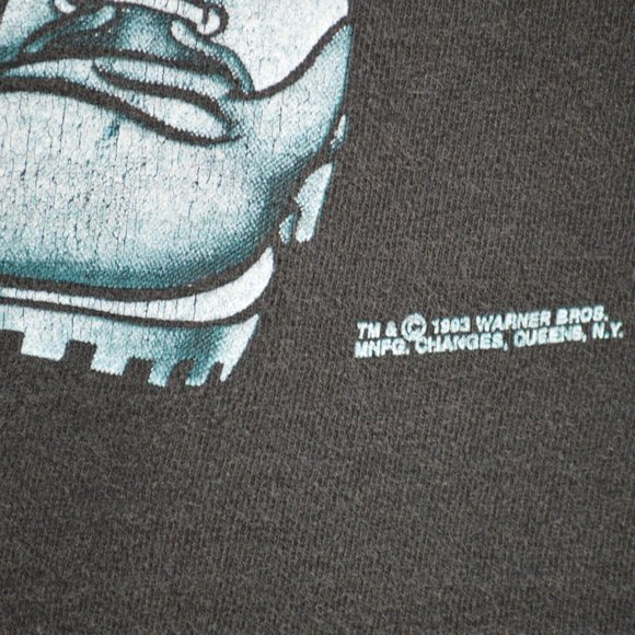 Vintage 1993 Warner Bros Shirt LARGE Bugs Bunny Taz 90's Peace Out Looney Tunes - Picture 3 of 6